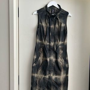 L.A.M.B. Snap Front Taffeta Dress